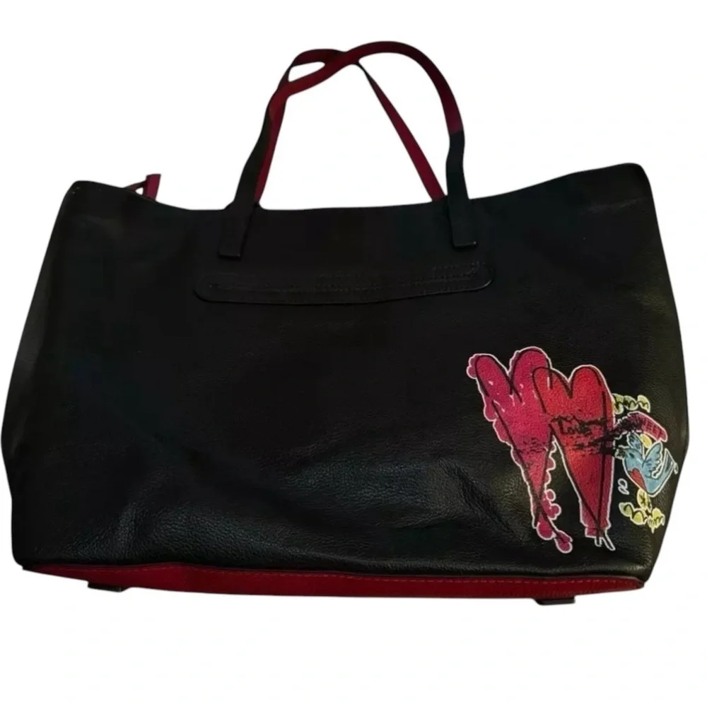 Retired Brighton fashionista leather hearts love‎ tote bag